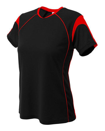 A4 'Attack' Field Hockey Jersey (NW3260FH), Color 'BSC Black/Scarlet'